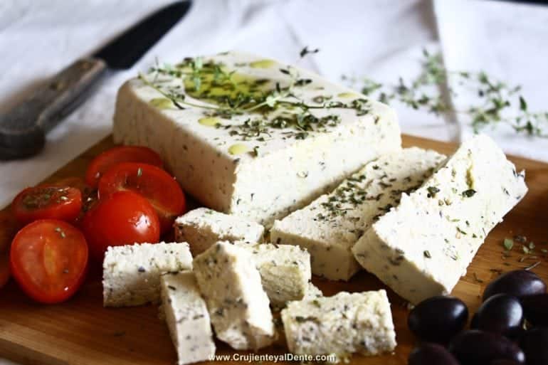 Queso feta vegano