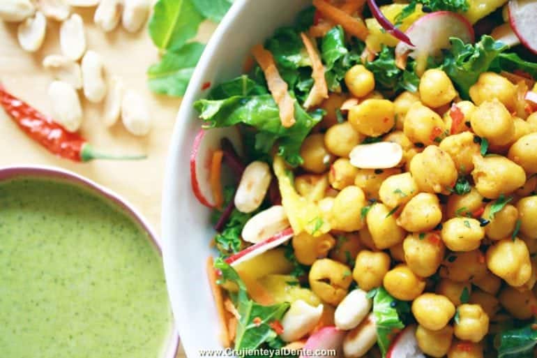 Ensalada de garbanzos estilo Thai