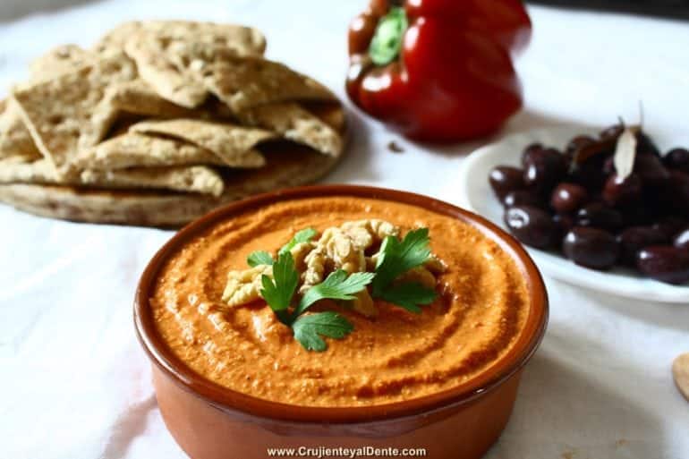 Muhammara, paté vegetal de pimiento y nueces