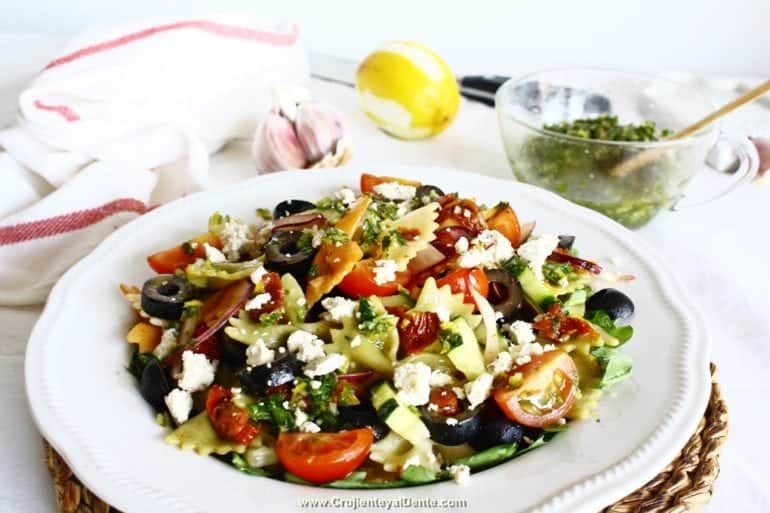 Ensalada de pasta mediterránea