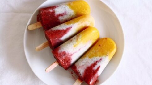 Polos de fruta con chía