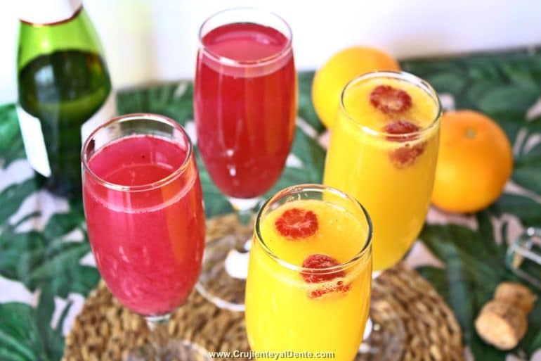 Cóctel mimosa y mimosa bar