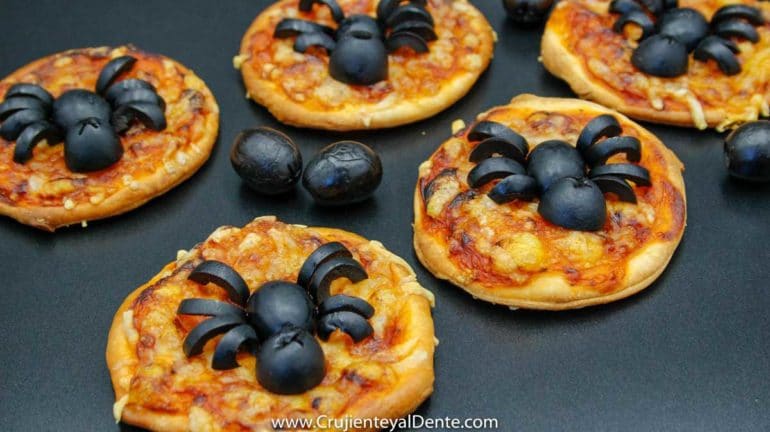 Mini pizzas de araña