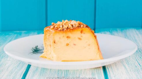 Flan de turrón