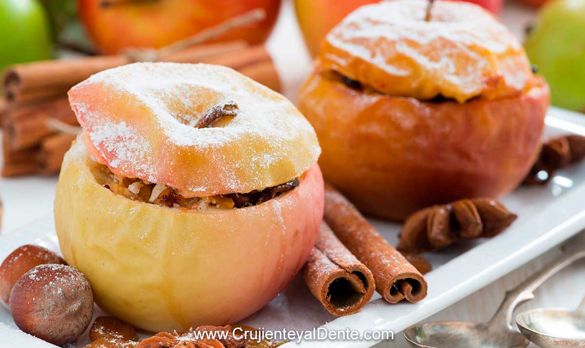 Manzanas asadas rellenas