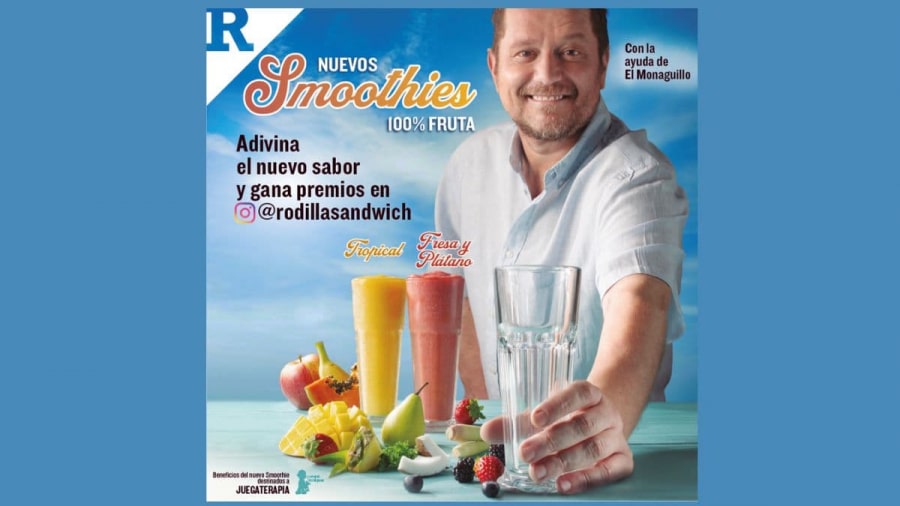 Rodilla lanza un smoothie secreto solidario junto a Juegaterapia y El Monaguillo