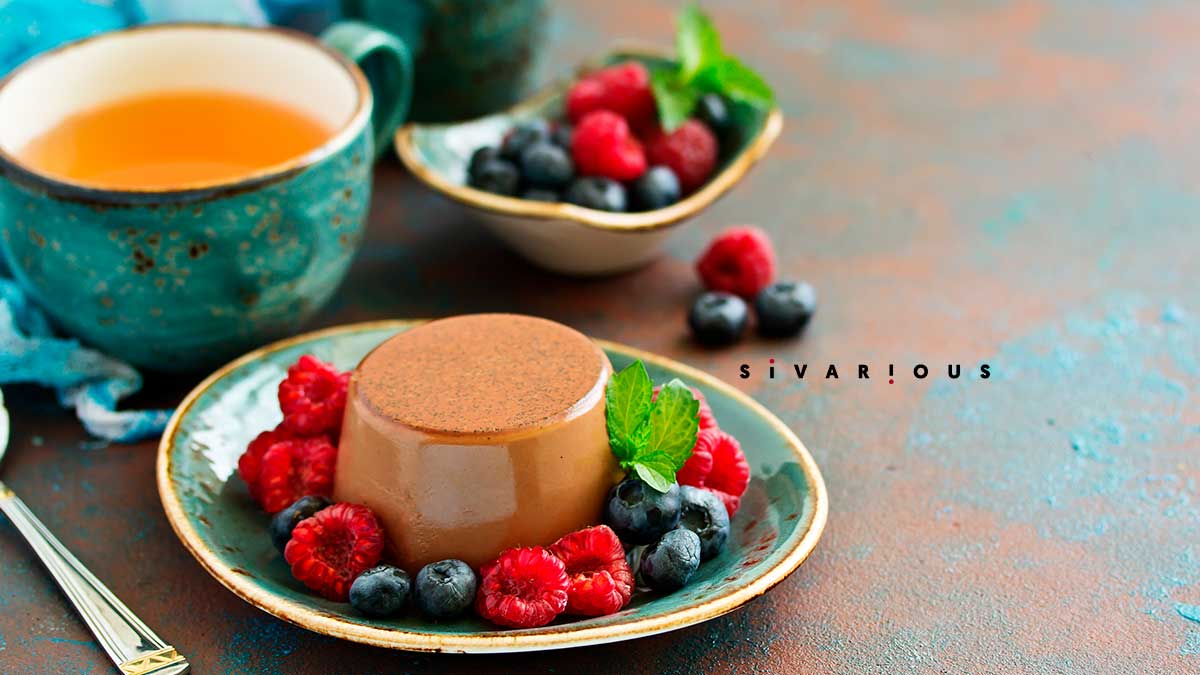 Flan de chocolate