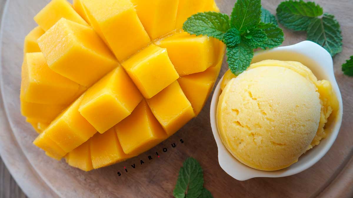 Helado de mango casero