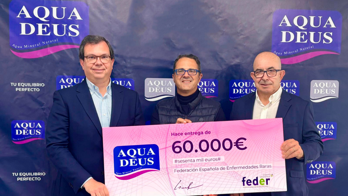 Aquadeus, de Grupo Fuertes, dona 60.000 euros a la Federación Española de Enfermedades Raras para fomentar la investigación